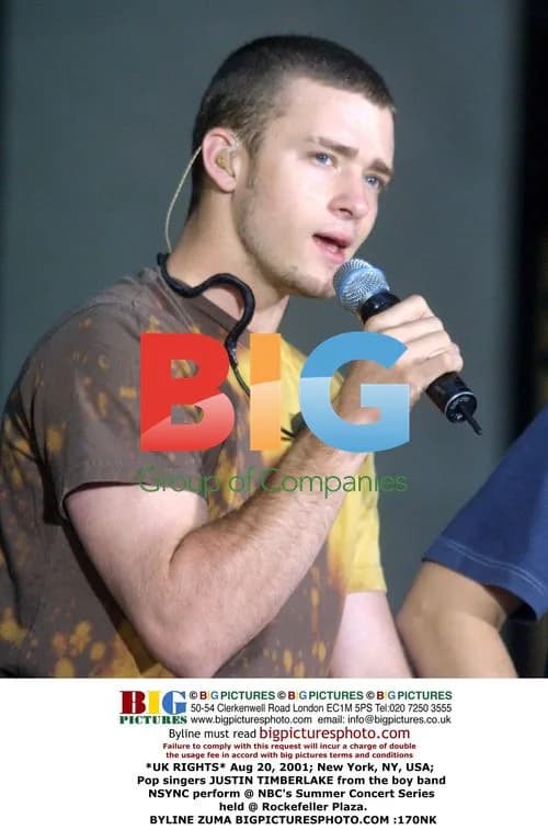 Justin Timberlake Performs with NSYNC at NBC Summer Concert