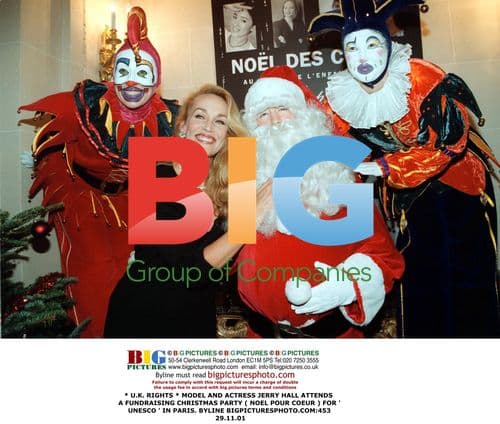 Jerry Hall Attends UNESCO Fundraiser in Paris