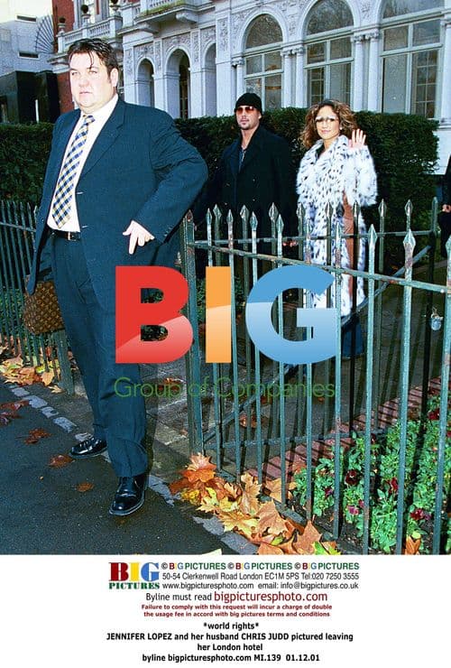 Jennifer Lopez and Chris Judd Leaving London Hotel