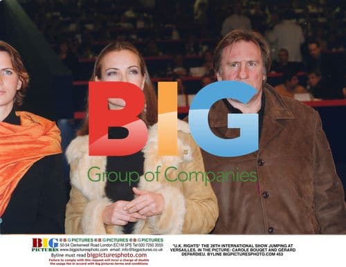 Carole Bouqet and Grard Depardieu at Versailles Show Jumping