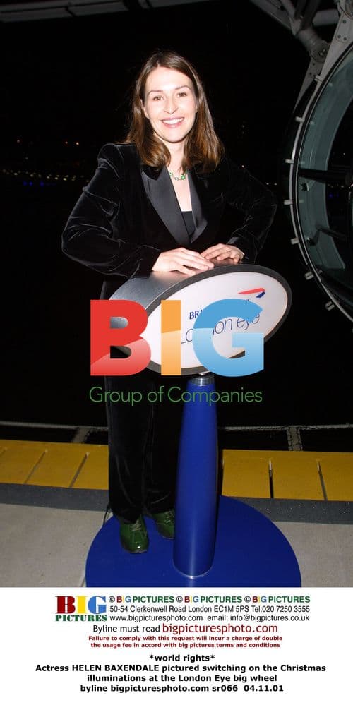 Helen Baxendale switches on London Eye lights