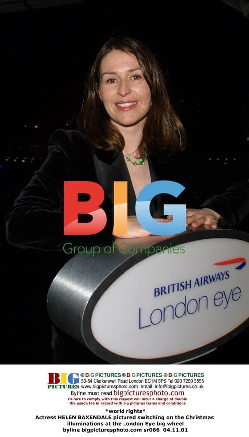 Helen Baxendale Turns on London Eye Xmas Lights