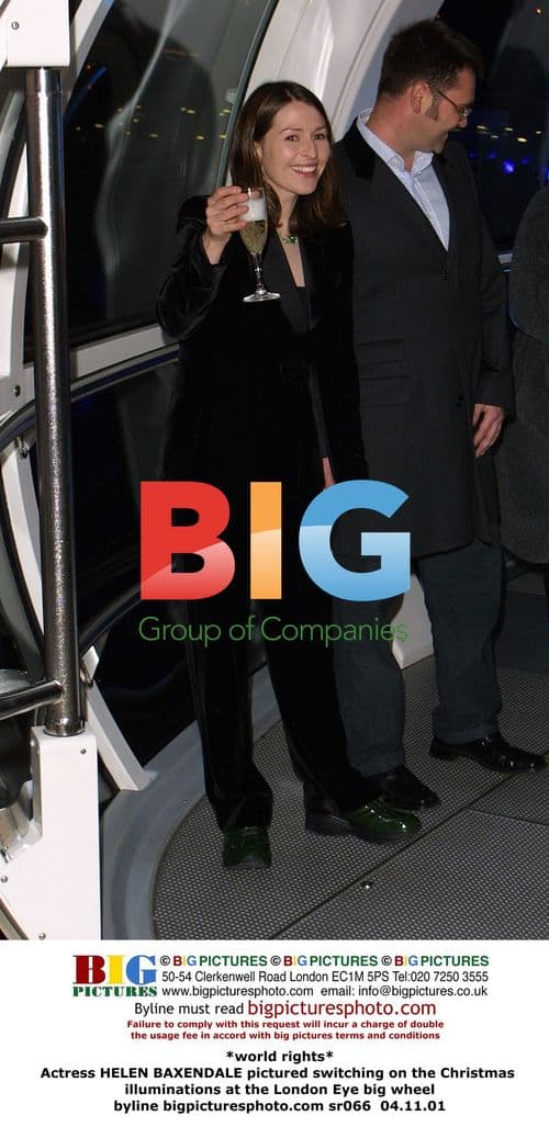 Helen Baxendale at London Eye Christmas Lights