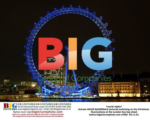 Helen Baxendale Switches on London Eye Lights