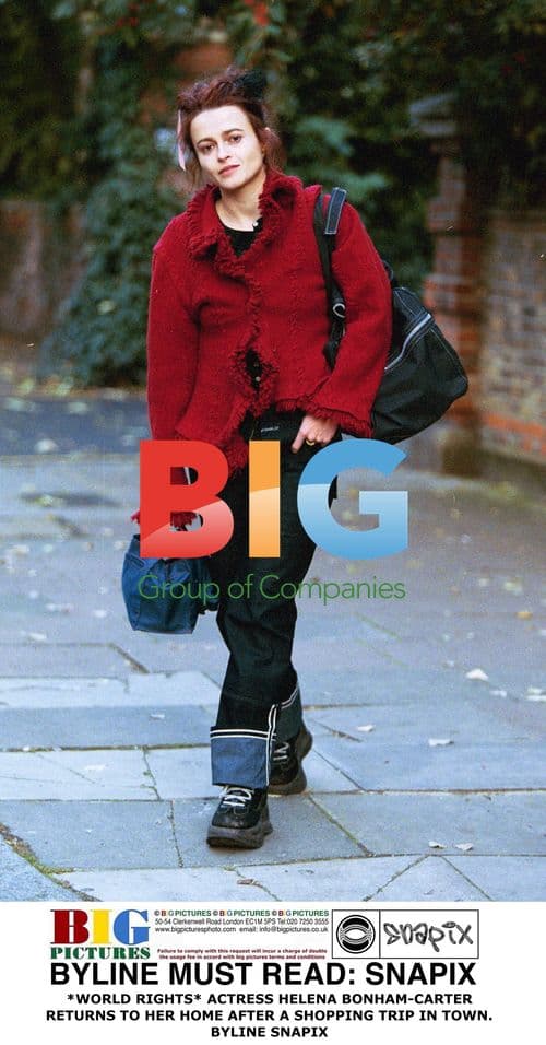 Helena Bonham-Carter returns from shopping