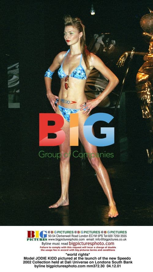 Jodie Kidd at Speedo 2002 Collection Launch