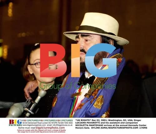 Luciano Pavarotti and Nicoletta Mantovani at Kennedy Center Honors
