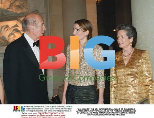 Queen Rania and Anne-Aymone Giscard at Childhood Event
