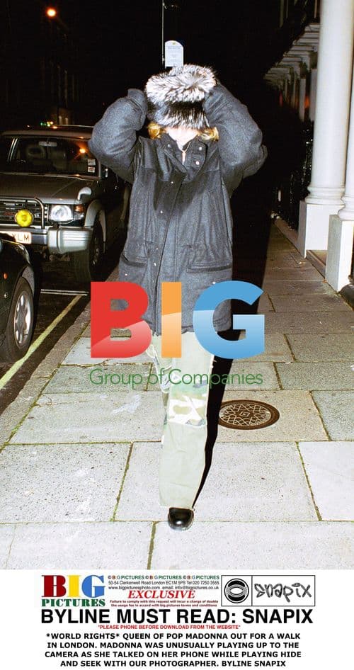 Madonna Out for a Walk in London