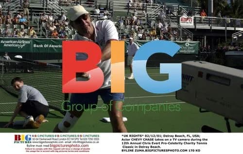 Chevy Chase at Tennis Charity Event