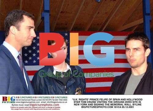 Prince Felipe and Tom Cruise at Ground Zero