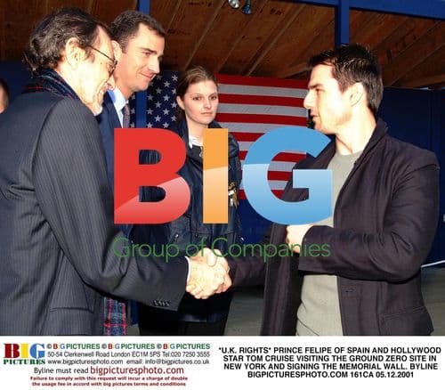 Prince Felipe and Tom Cruise visit Ground Zero