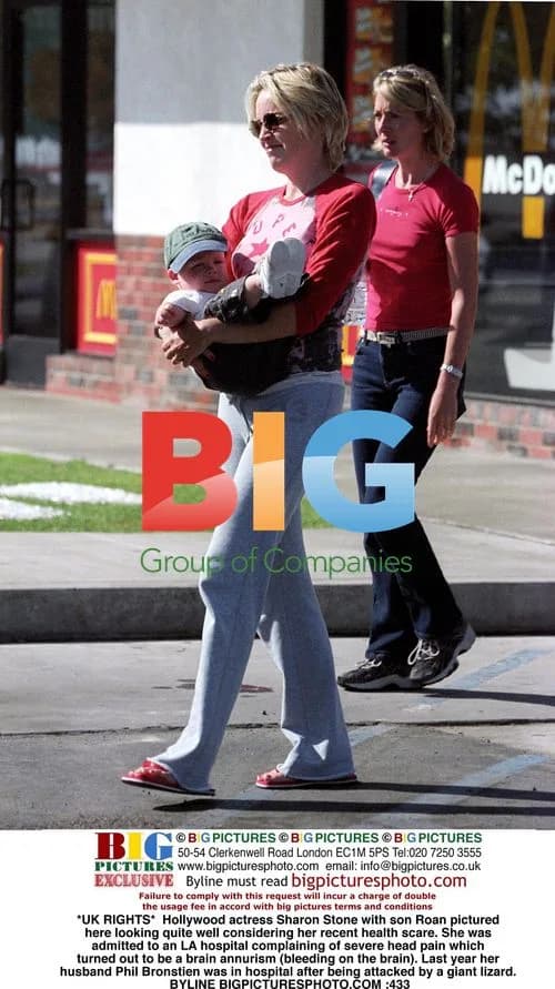 Sharon Stone with son Roan