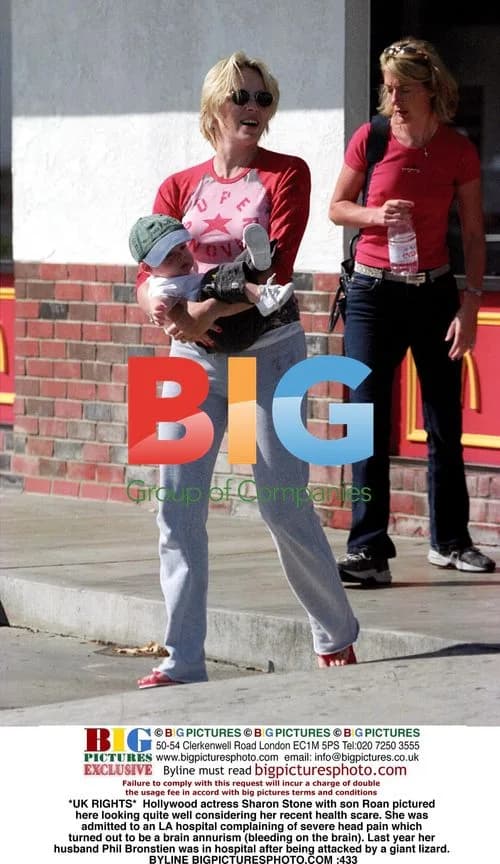 Sharon Stone With Son Roan