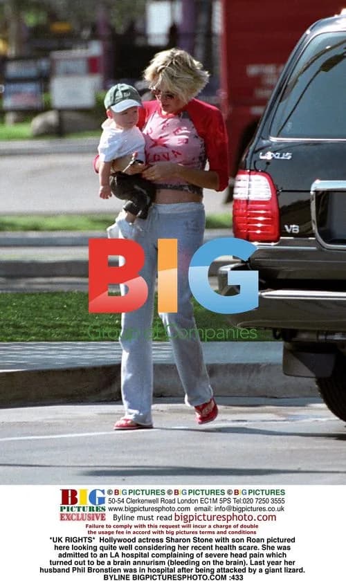 Sharon Stone with son Roan