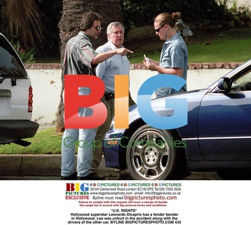 Leonardo Dicaprio in Hollywood fender bender