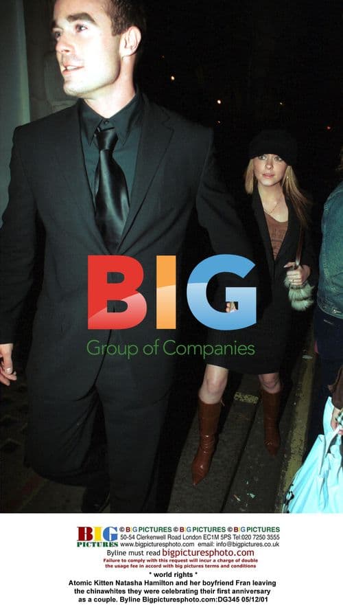 Atomic Kitten's Natasha Hamilton and Boyfriend Fran