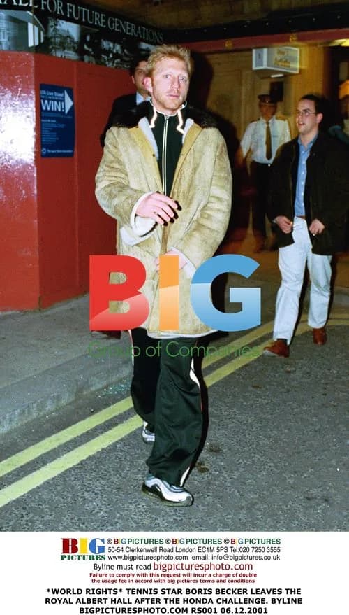Boris Becker leaves Royal Albert Hall