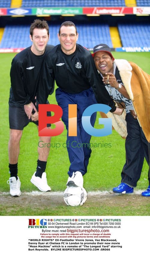Vinnie Jones, Danny Dyer & Vaz Blackwood Promote "Mean Machine"