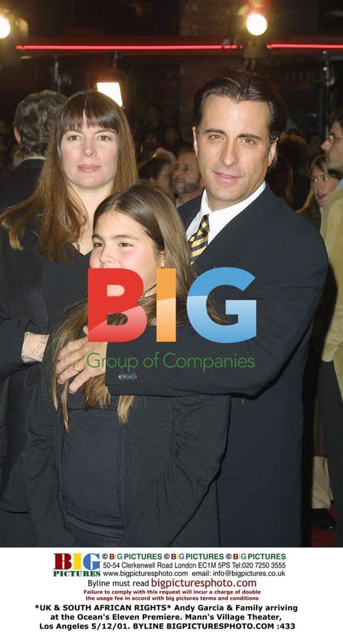 Andy Garcia & Family at Ocean's Eleven Premiere