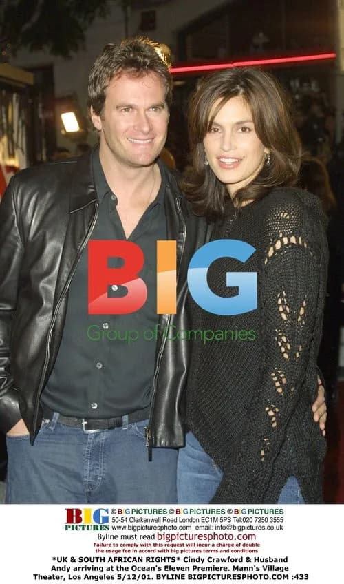Cindy Crawford & Husband Andy at Ocean's Eleven Premiere