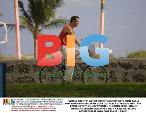 Rupert Everett's Morning Bike Ride in Miami