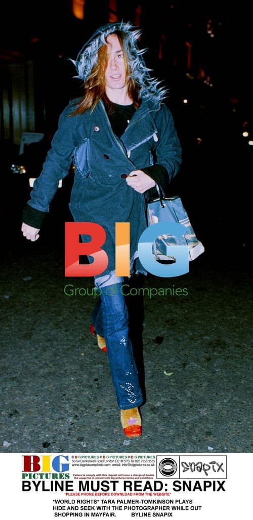 Tara Palmer-Tomkinson plays hide and seek shopping in Mayfair