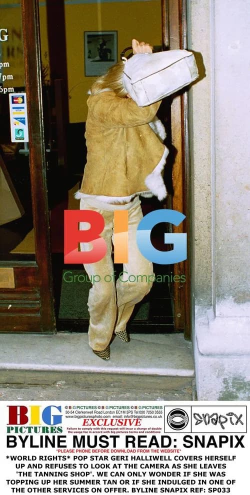 Geri Halliwell Leaving The Tanning Shop