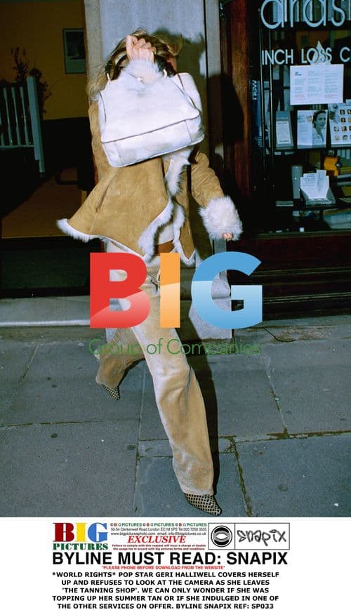 Geri Halliwell Leaves Tanning Shop