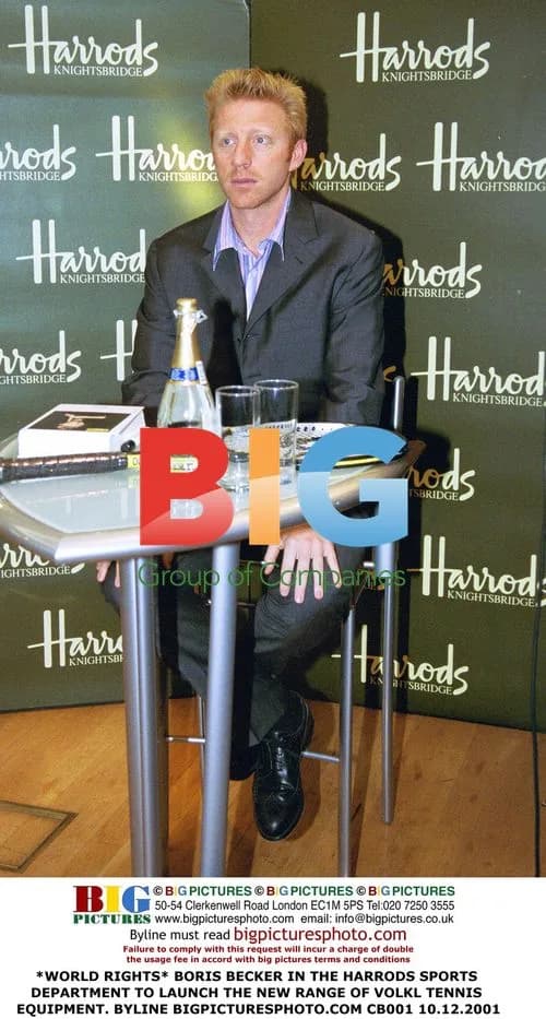 Boris Becker Launches Volkl Tennis Line at Harrods