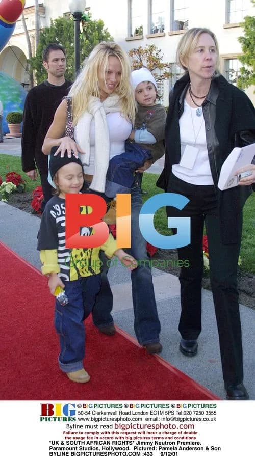 Pamela Anderson & Son at Jimmy Neutron Premiere