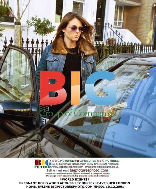 Pregnant Liz Hurley Leaves London Home