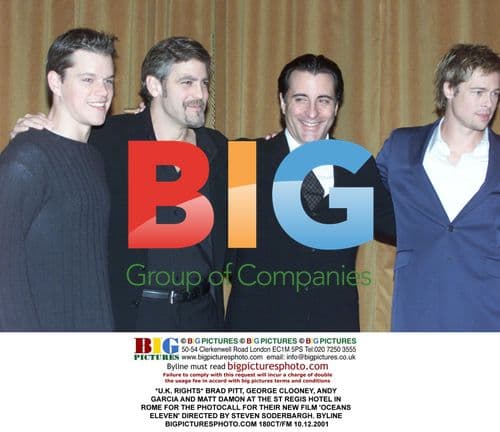 Oceans Eleven cast photocall in Rome