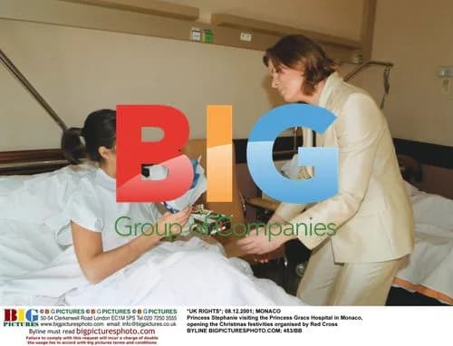 Princess Stephanie visits Princess Grace Hospital in Monaco