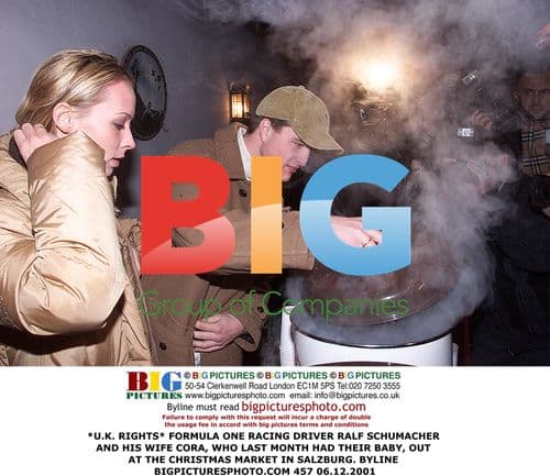 Ralf Schumacher and wife Cora at Salzburg Christmas market