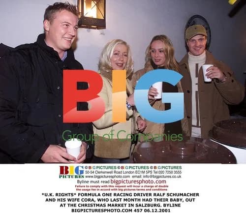 Ralf Schumacher and wife Cora at Christmas market