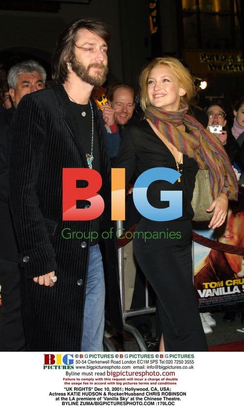 Katie Hudson & Chris Robinson at 'Vanilla Sky' premiere
