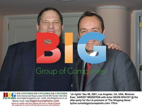 Harvey Weinstein and Kevin Spacey at 'The Shipping News' Premiere