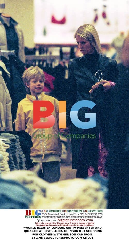Ulrika Johnson Out Shopping with Son