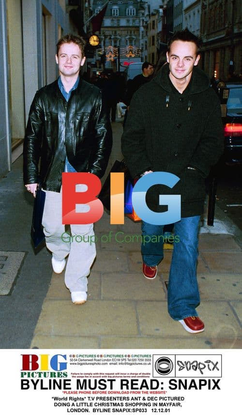 Ant & Dec Christmas Shopping in Mayfair