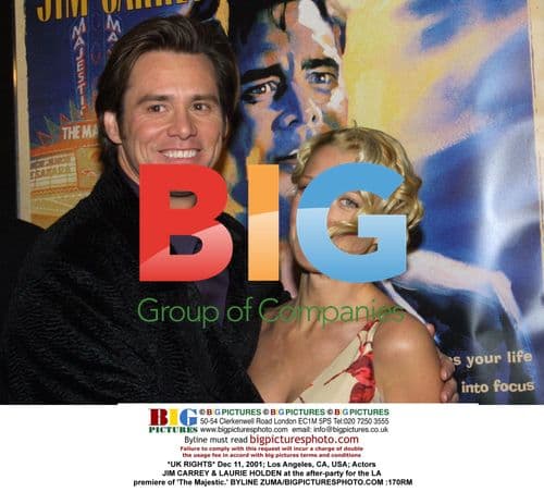 JIM CARREY & LAURIE HOLDEN at 'The Majestic' premiere