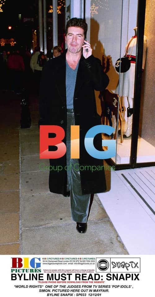 Simon from TV show 'Pop Idols' out in Mayfair