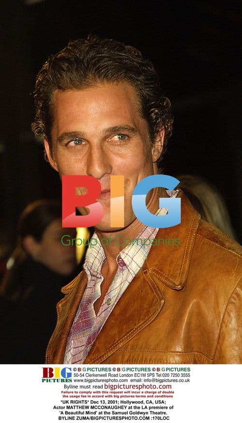 MATTHEW MCCONAUGHEY at LA premiere of 'A Beautiful Mind'