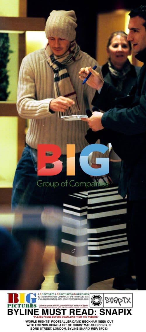 David Beckham Christmas Shopping in London