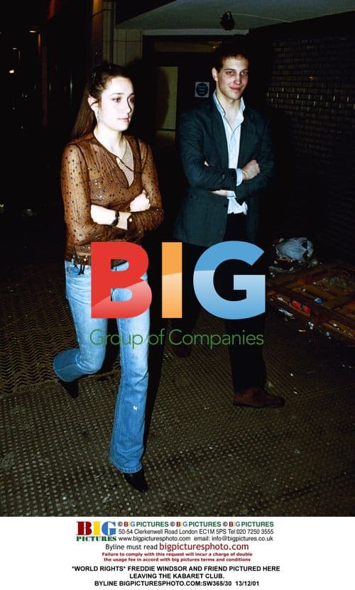 Freddie Windsor and Friend Leave Kabaret Club