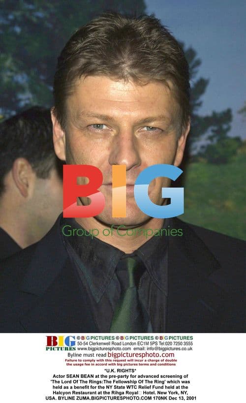 SEAN BEAN at 'LOTR: Fellowship' pre-party