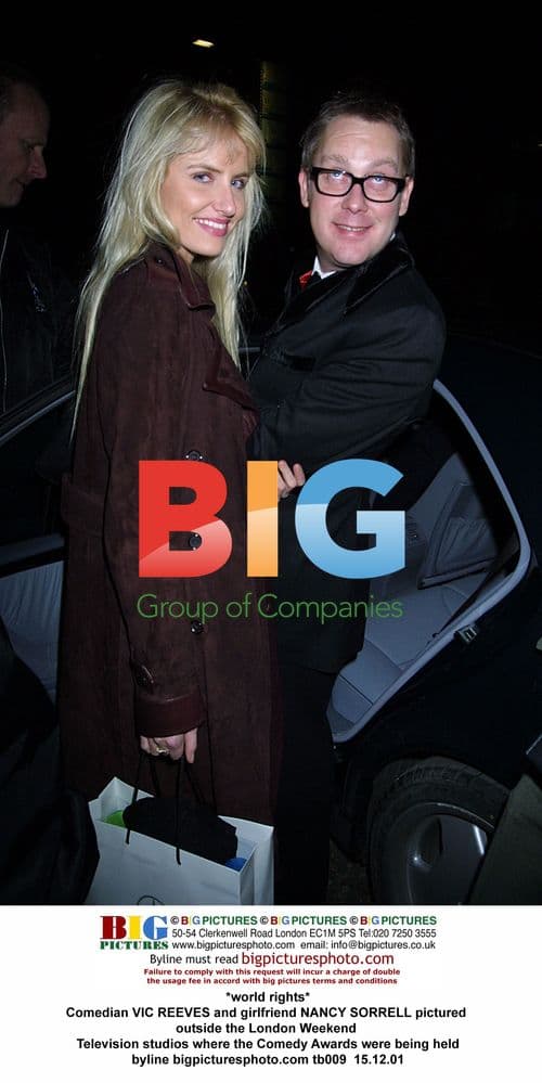 Vic Reeves and Nancy Sorrell at Comedy Awards