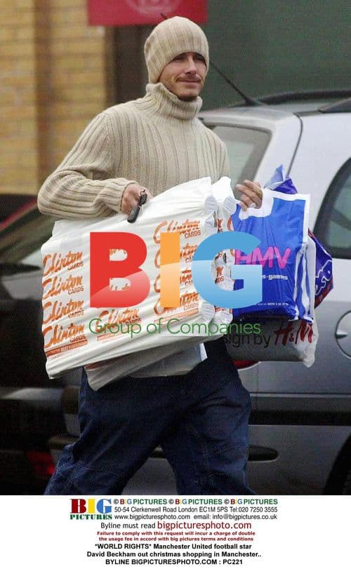 David Beckham Christmas Shopping in Manchester