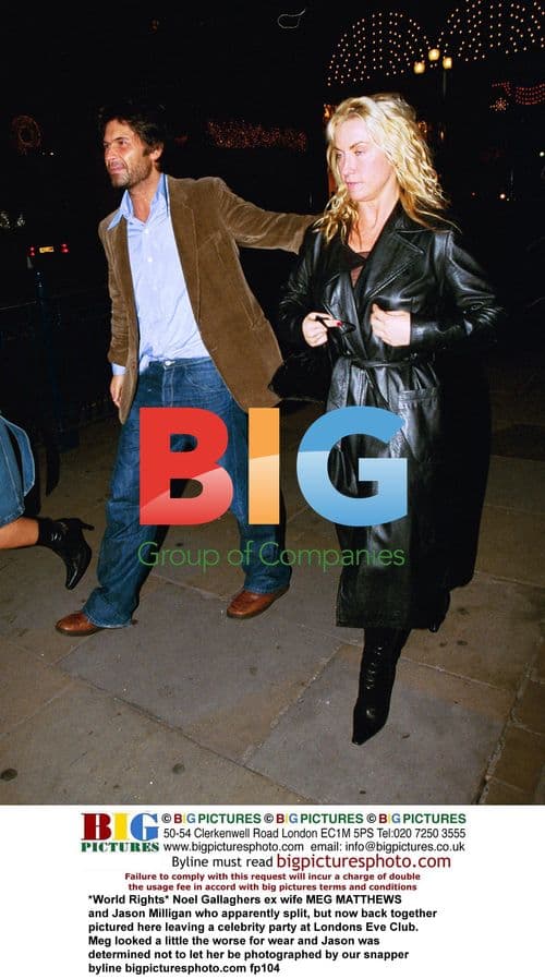 Meg Matthews and Jason Milligan Leaving London Party