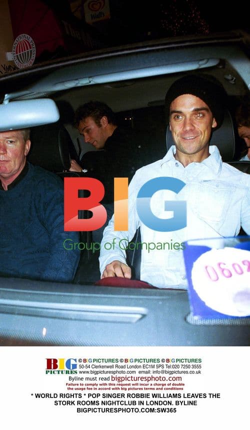 Robbie Williams Leaves Stork Rooms Club